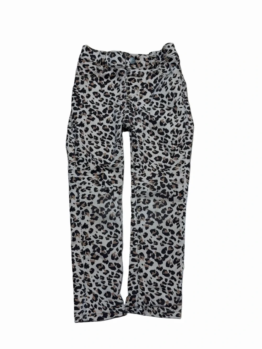 The Children’s Place Girls Leopard Print Stretch Skinny Pants Beige Brown Black